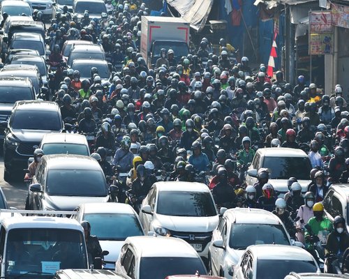 Ilustrasi mobilitas jalanan dan kendaraan